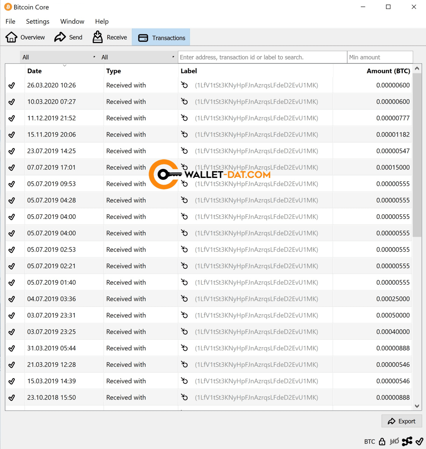 bitcoin wallet dat format