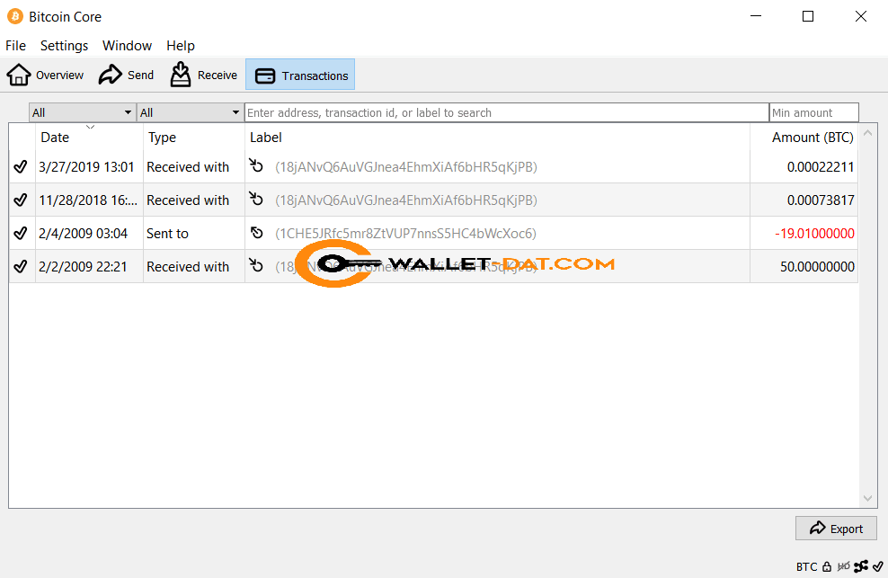 bitcoin core wallet