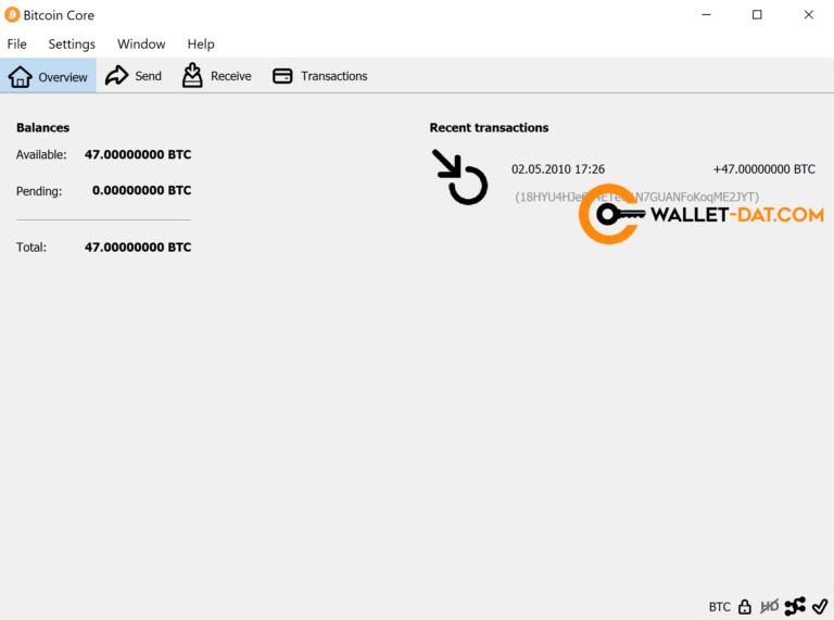 Как извлечь хеш wallet dat