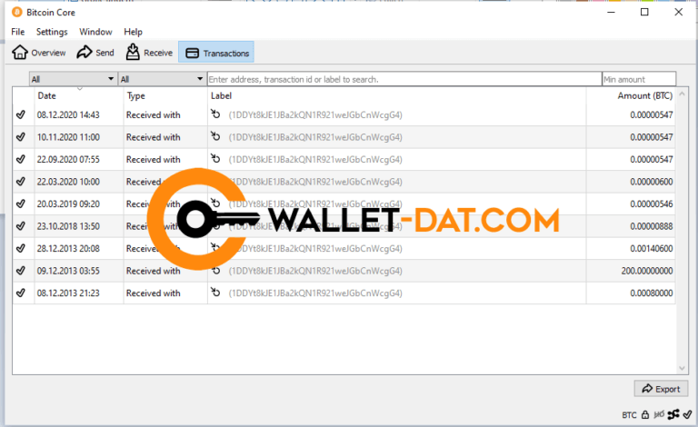 Wallet dat чем открыть