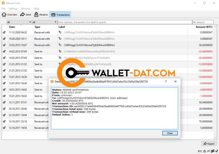 Wallet dat чем открыть